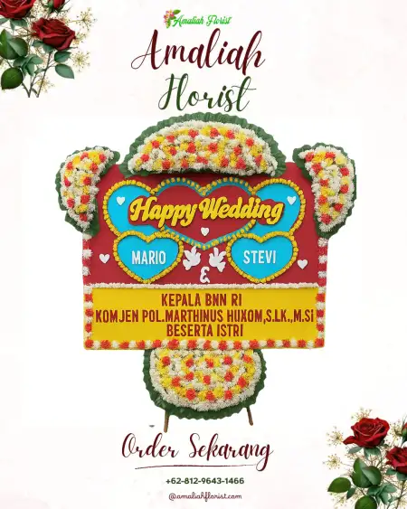 Papan Bunga Pernikahan Cepiring